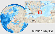 Shaded Relief Location Map of Mörbylanga Kommun