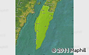 Physical Map of Mörbylanga Kommun, satellite outside