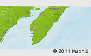 Physical Panoramic Map of Mörbylanga Kommun