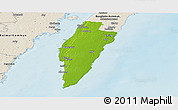 Physical Panoramic Map of Mörbylanga Kommun, shaded relief outside