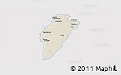 Shaded Relief Panoramic Map of Mörbylanga Kommun, cropped outside