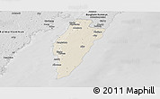 Shaded Relief Panoramic Map of Mörbylanga Kommun, desaturated
