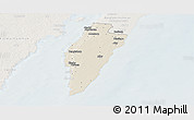 Shaded Relief Panoramic Map of Mörbylanga Kommun, lighten