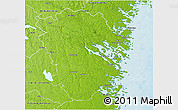Physical 3D Map of Västervik Kommun