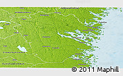 Physical Panoramic Map of Västervik Kommun