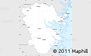Silver Style Simple Map of Västervik Kommun