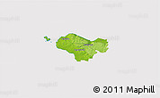 Physical 3D Map of Bastad Kommun, cropped outside