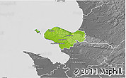 Physical 3D Map of Bastad Kommun, desaturated