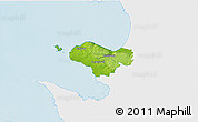 Physical 3D Map of Bastad Kommun, single color outside