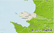 Shaded Relief 3D Map of Bastad Kommun, physical outside