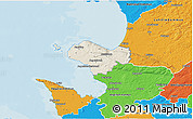 Shaded Relief 3D Map of Bastad Kommun, political outside