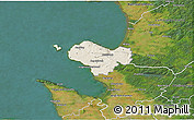 Shaded Relief 3D Map of Bastad Kommun, satellite outside