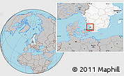 Gray Location Map of Bastad Kommun, highlighted country