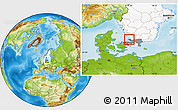 Physical Location Map of Bastad Kommun, highlighted country, highlighted parent region