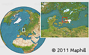 Satellite Location Map of Bastad Kommun, highlighted parent region