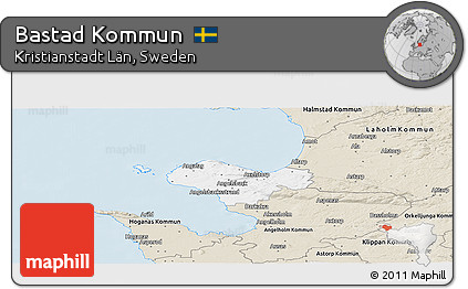 Classic Style Panoramic Map of Bastad Kommun