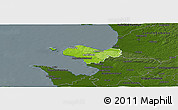 Physical Panoramic Map of Bastad Kommun, darken