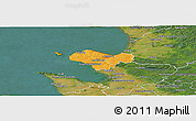 Political Panoramic Map of Bastad Kommun, satellite outside