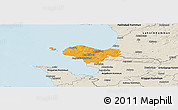 Political Panoramic Map of Bastad Kommun, shaded relief outside