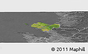 Satellite Panoramic Map of Bastad Kommun, desaturated
