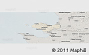 Shaded Relief Panoramic Map of Bastad Kommun, semi-desaturated