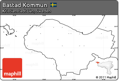 Blank Simple Map of Bastad Kommun, no labels