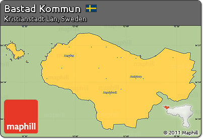 Savanna Style Simple Map of Bastad Kommun, cropped outside