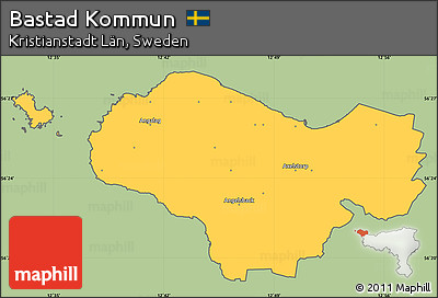 Savanna Style Simple Map of Bastad Kommun, cropped outside