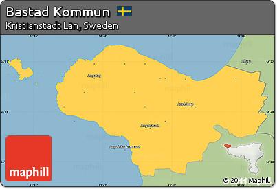 Savanna Style Simple Map of Bastad Kommun