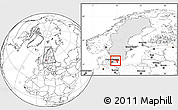 Blank Location Map of Kristianstadt Län, highlighted country, within the entire country