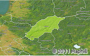 Physical 3D Map of Örkelljunga Kommun, satellite outside