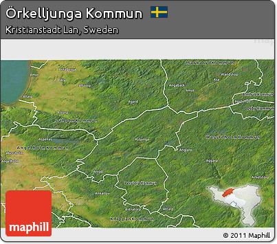 Satellite 3D Map of Örkelljunga Kommun