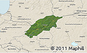 Satellite 3D Map of Örkelljunga Kommun, shaded relief outside