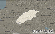 Shaded Relief 3D Map of Örkelljunga Kommun, darken
