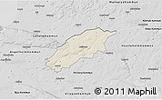 Shaded Relief 3D Map of Örkelljunga Kommun, desaturated