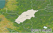Shaded Relief 3D Map of Örkelljunga Kommun, satellite outside