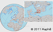 Gray Location Map of Örkelljunga Kommun