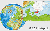 Physical Location Map of Örkelljunga Kommun, highlighted country, highlighted parent region