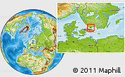 Physical Location Map of Örkelljunga Kommun, highlighted parent region
