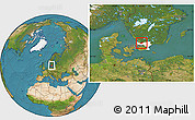 Satellite Location Map of Örkelljunga Kommun, highlighted parent region
