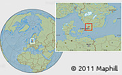 Savanna Style Location Map of Örkelljunga Kommun, hill shading