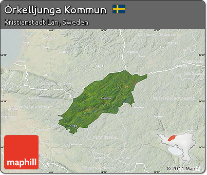 Satellite Map of Örkelljunga Kommun, lighten