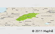 Physical Panoramic Map of Örkelljunga Kommun, shaded relief outside