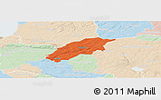 Political Panoramic Map of Örkelljunga Kommun, lighten