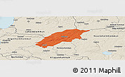 Political Panoramic Map of Örkelljunga Kommun, shaded relief outside