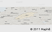 Shaded Relief Panoramic Map of Örkelljunga Kommun, semi-desaturated