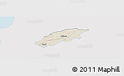 Shaded Relief Panoramic Map of Örkelljunga Kommun, single color outside