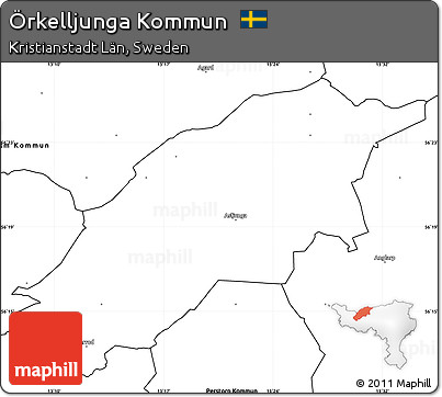 Blank Simple Map of Örkelljunga Kommun