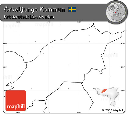 Blank Simple Map of Örkelljunga Kommun, no labels