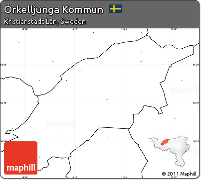 Blank Simple Map of Örkelljunga Kommun, no labels